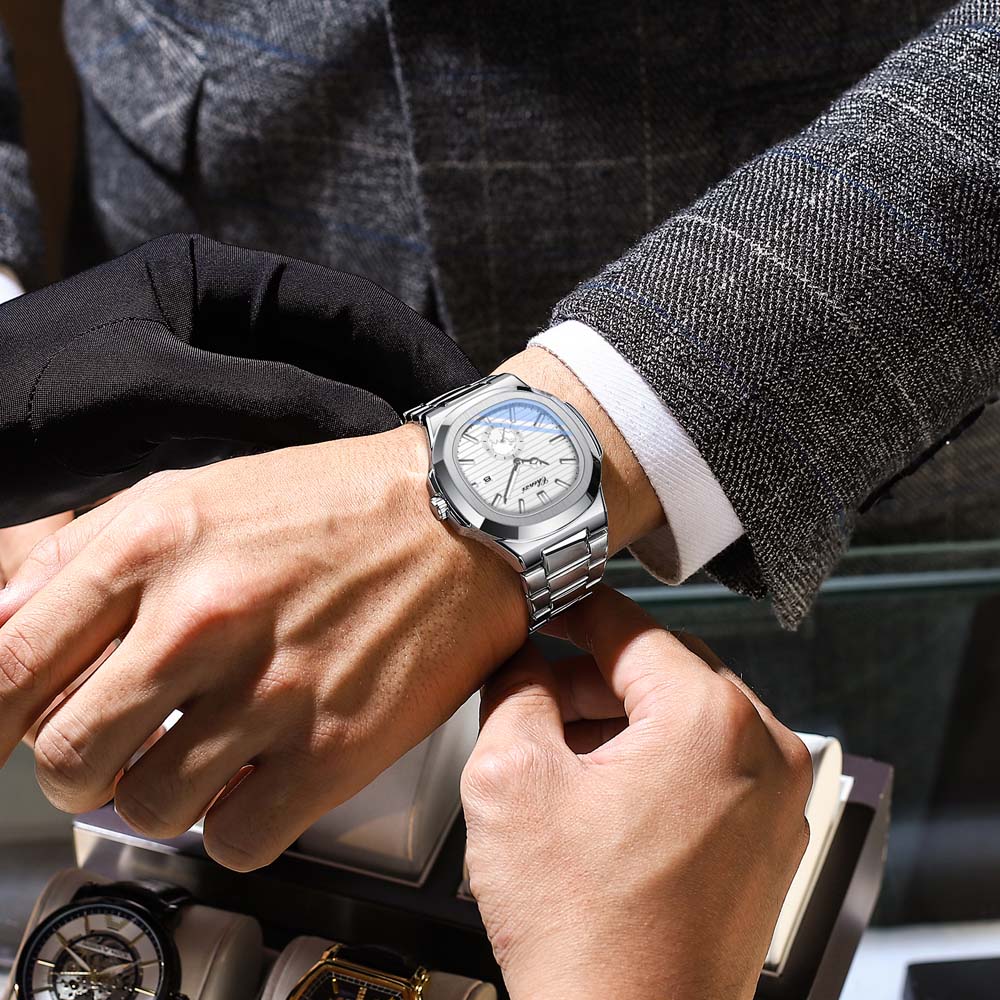 CHENXI Men's Quartz Watch New Style Fashionable Business Men's Watch Date Display Small Seconds Subdial Men's Wristwatch