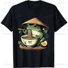 Frog Eating RaUnisex Kawaii Japanese Noodles Anime Lovers TShirt Casual Fashion Loose Harajuku Style Unisex Tshirt Summer Women Tees