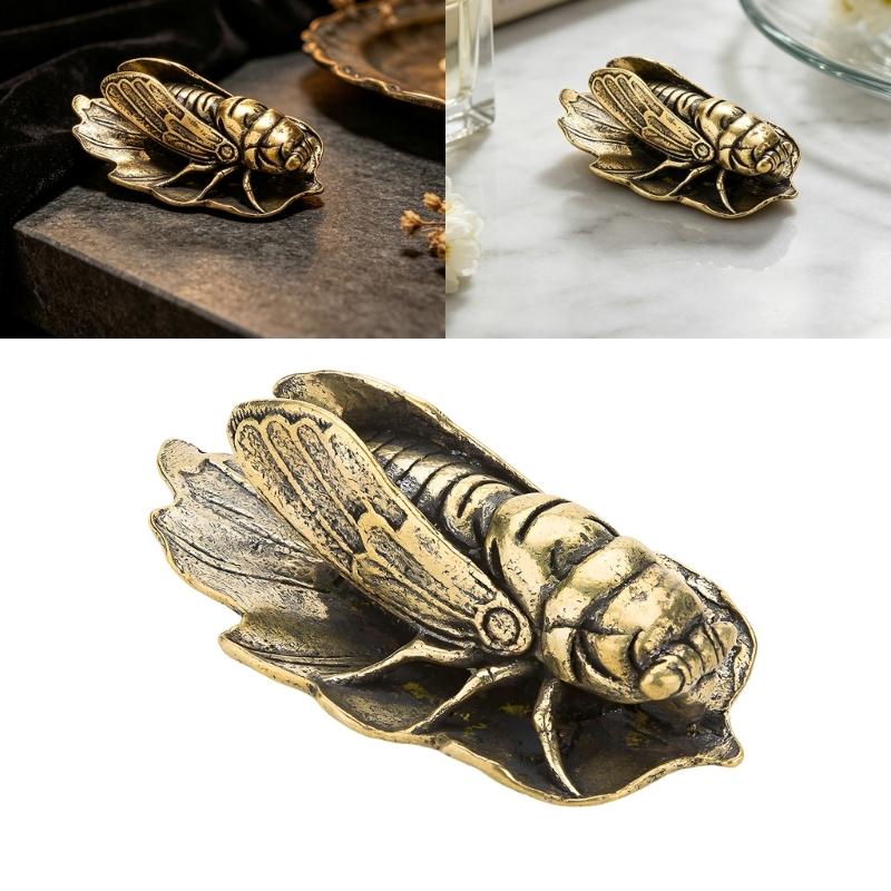 Cicada Figurine,Decorations Cicada Statue Animal Sculptures Ornament for Home Office Desktop Decors Collectible Gift