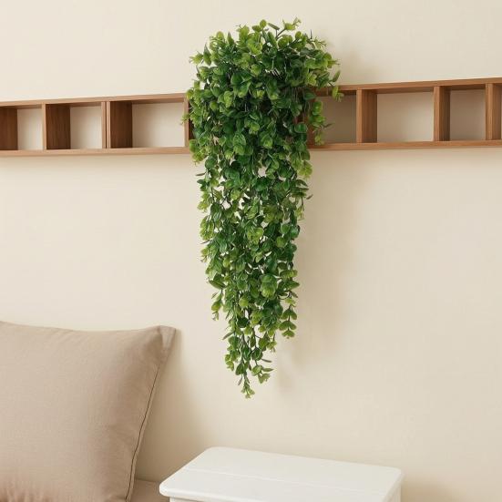 Weatherproof Hanging Plants for Garden Artificial Plant Vines, Flexible Plastic Rattan Waterproof Fake Decorative Window Frames No