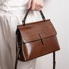 Nuova Borsa a Mano in Pelle con Fantasia Coccodrillo, Borsa a Spalla a Forma di Conchiglia, Borsa Versatile da Donna, Borsa a Tracolla Retro in Pelle di Mucca