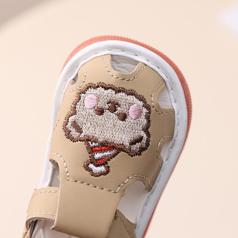 Summer Boys and Girls Toddler Shoes 0-1-2 Year Old Baby Soft Sole Bag Head Cartoon Sandals Called Shoes