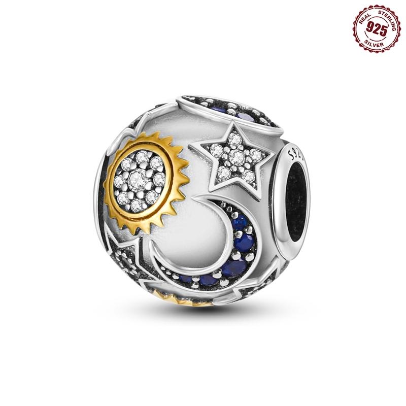 26 Design Copper Devils Eye Sun Star Shape Moon Round Bead Paw Charm Compatible With Authentic Bracelets Do It Yourself Jewellery Making Gifts