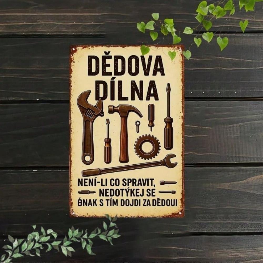 Vintage Metal Sign Funny Quote Garage Workshop Decor 20x30cm