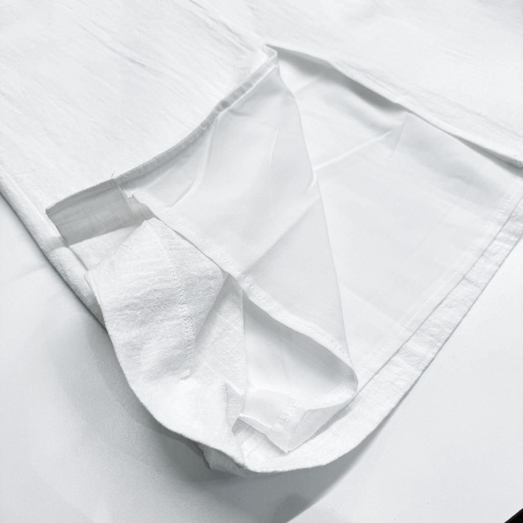 New French Style Lazy Casual Pure Cotton Square Neck Sleeveless Vest and Skirt Set for Women