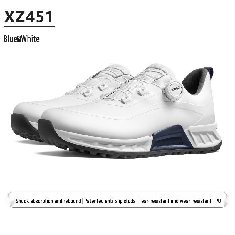 PGM Men s Shock Absorption Golf Shoes with Rotary Knob, Wear-Resistant TPU, Waterproof. 44