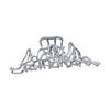 Silver Metal Geometric Shark Hair Clip for Thick Hair