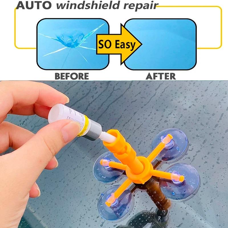 Windshield Repair Kit Quick Fix Car Cracked Glass Windscreen Repair Tool Resin Sealer DIY Auto Window Screen Polishing