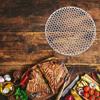 Round Barbecue Net Food Grade BBQ Charcoal Food Rack Easy To Clean BBQ Mesh Grate  Picnic