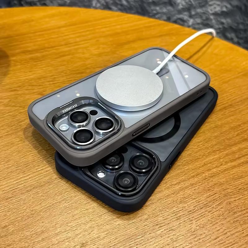 Luxusní magnetický bezdrátový nabíjecí držák objektivu pouzdro na telefon pro iPhone 16 Pro Max 11 13 15 14 12 Nárazuvzdorný kryt pro ochranu fotoaparátu