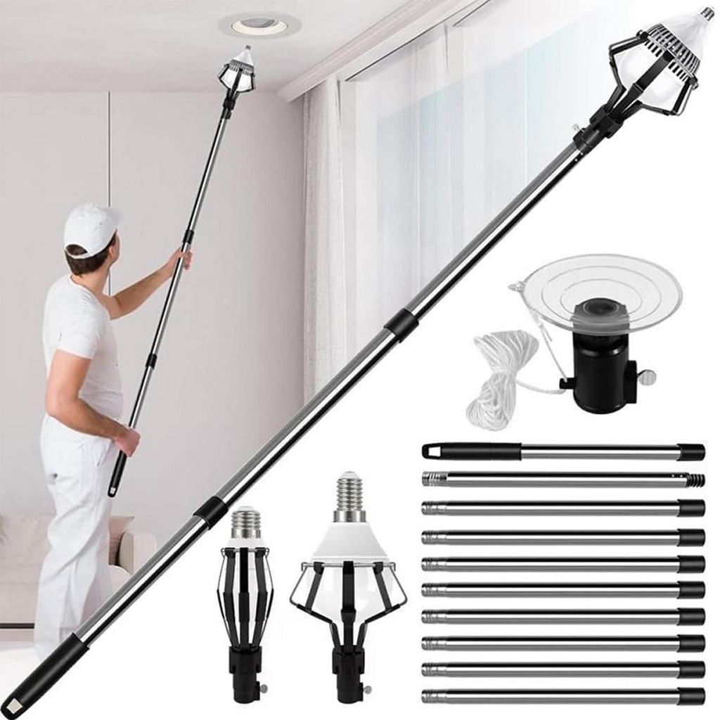Metal High-altitude Bulb Picker Lightbulb Changer For Ceilings Broken Removal Tool Recessed Floodlight Basket Style Lights