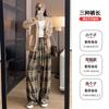 Womens Relaxed Fit Straight Leg Wide Pants With Plaid Fall Winter 2025 Comfortable High Waist Casual Trousers