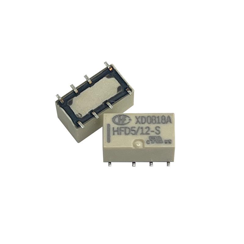 New Hongfa HFD5/12-SR Power Relay, 2A 12V SMD.