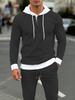 Men's Waffle Hoodie & Casual Long Pants Set - Trendy Spring/Autumn