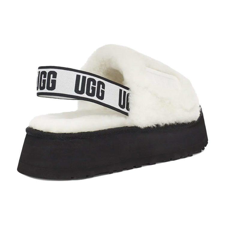 UGG DISCO Sheepskin Stylish Sandal Women's White 1112258-WHT