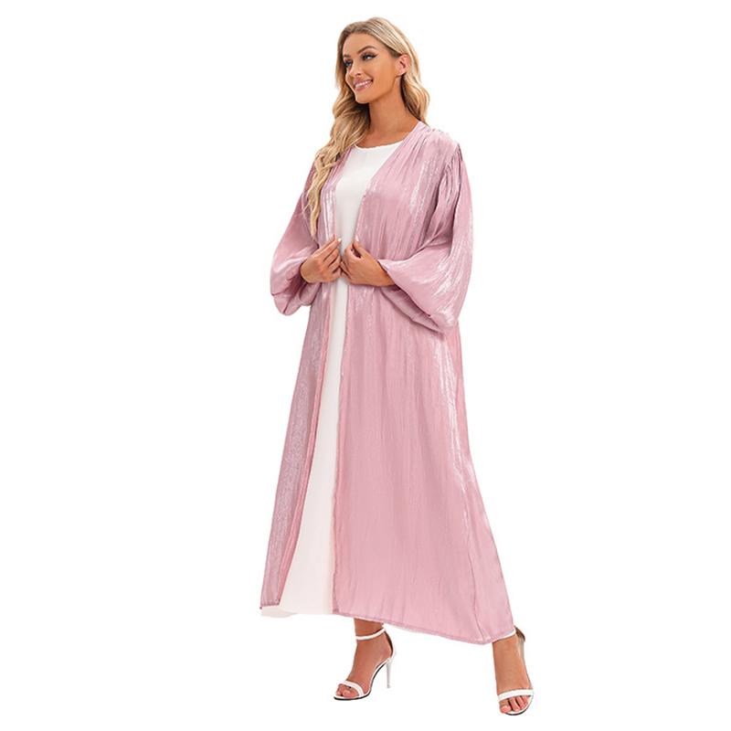 Open Cardigan Maxi Dress Abaya Muslim Women Kaftan Jilbab Arab Robe Party