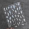 Laser White Semi-Transparent Flower Nail Sticker DIY Creative Decoration