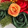 Christmas Artificial Flower Gift Box Realistic Fake Rose Flower Red