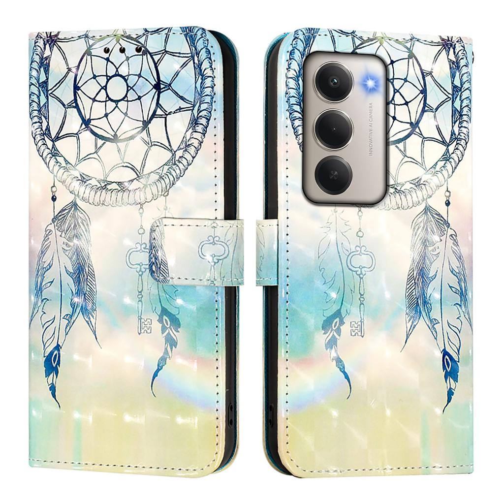 For Xiaomi Redmi 15 5G Leather Case Pattern Printing Wallet Stand Mobile Cover with Strap