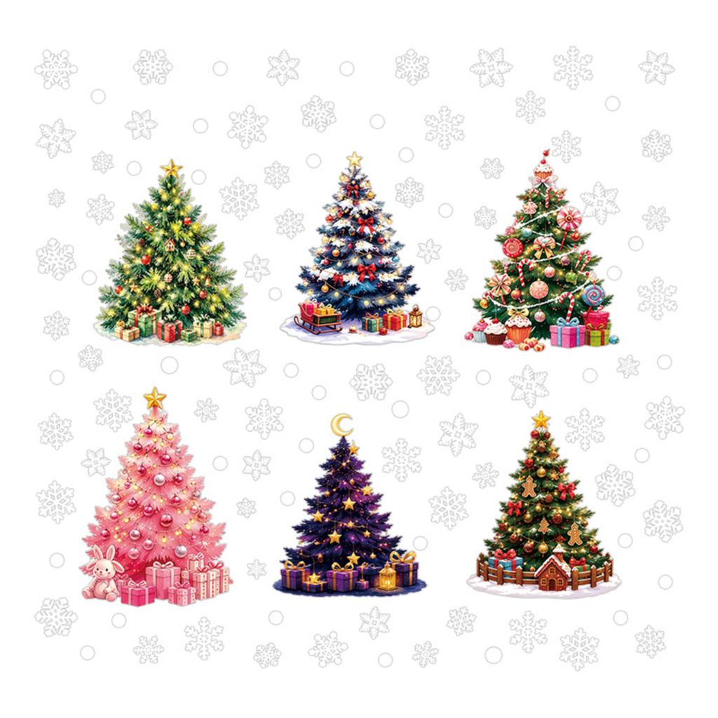 Christmas Static Cling Window Stickers for Living Room Bedroom Holiday Party Decorations