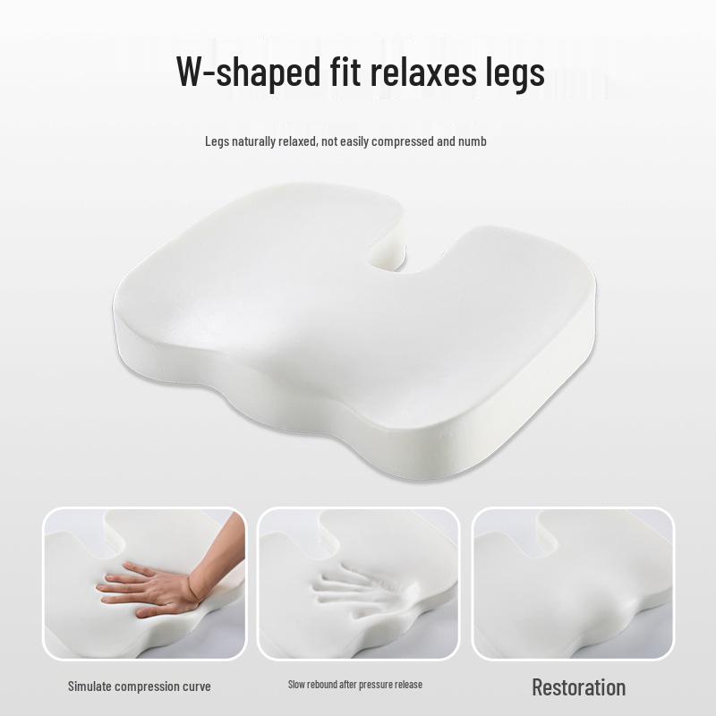 Memory Foam Breathable Coccyx Seat Cushion for Office Chair or Stool