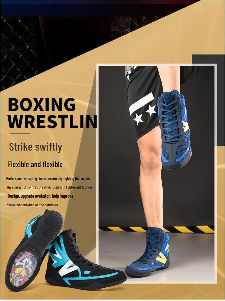 QJ-99-5 Unisex Plus Size Boxing & Sanda Non-Slip Training Shoes