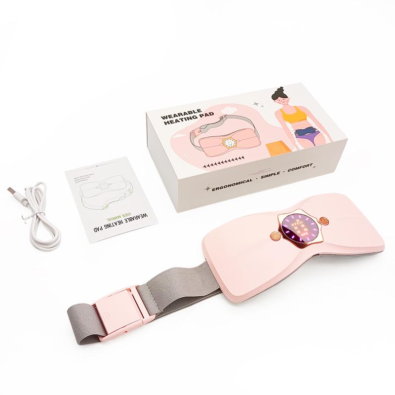 Electric Uterine Warmer & Massager Belt for Menstrual Relief with Vibration Heating, Lumbar Support, and Home Use.