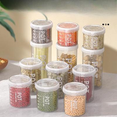 Household Sealed Jars for Storing Grains and Cereals Food-grade Plastic Large Medium and Small Kitchen Storage Jars