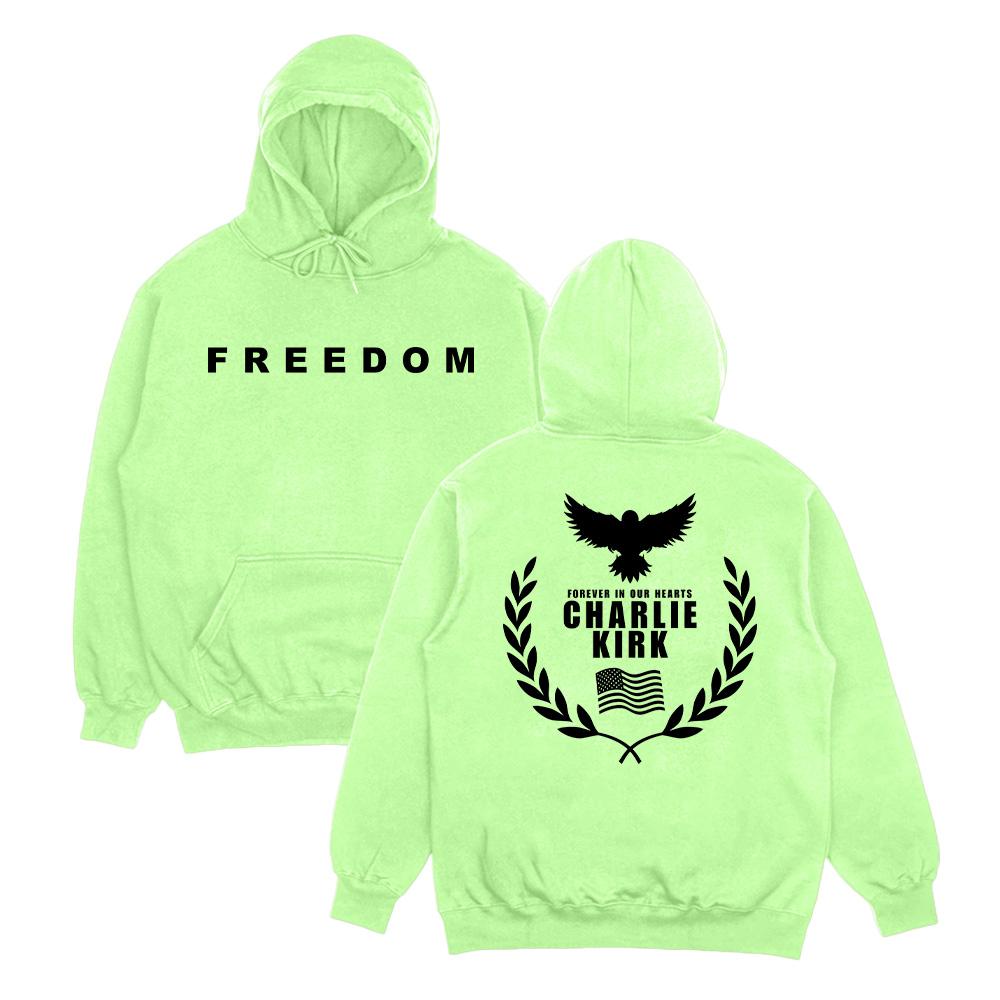 Tribute Charlie Kirk Freedom Hoodies Frau Mann Neu Ästhetische Pullover Herbst Langarm Kapuzenpullover Übergroße High Street Sweatshirts
