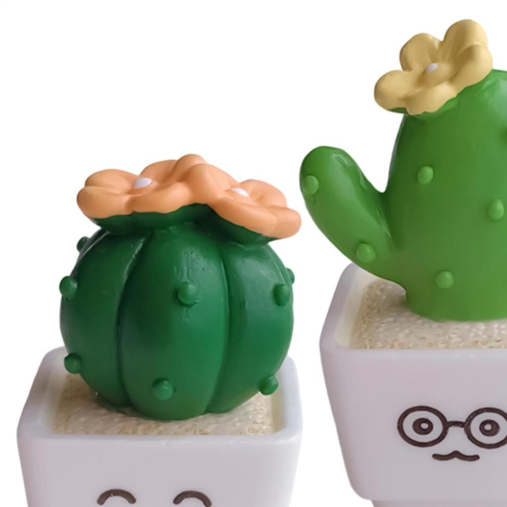 1Pcs Creative Simulation Cactus Plant Decor  Fleshy Car Computer Decoration Ornaments Decorative Crafts Home Accessories