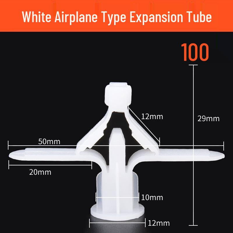 Gypsum Board Expansion Screw Set: Self-Tapping Plastic Plug & Butterfly Anchor
