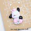 Cartoon White Dog Shoe Buckle & Hair Clip Resin Accessories for DIY Ornaments