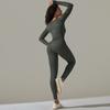 New Seamless Thread Knitted Yoga Suit, Long Pants Jumpsuit, Breathable Quick Drying Running And Fitness Jumpsuit For Women