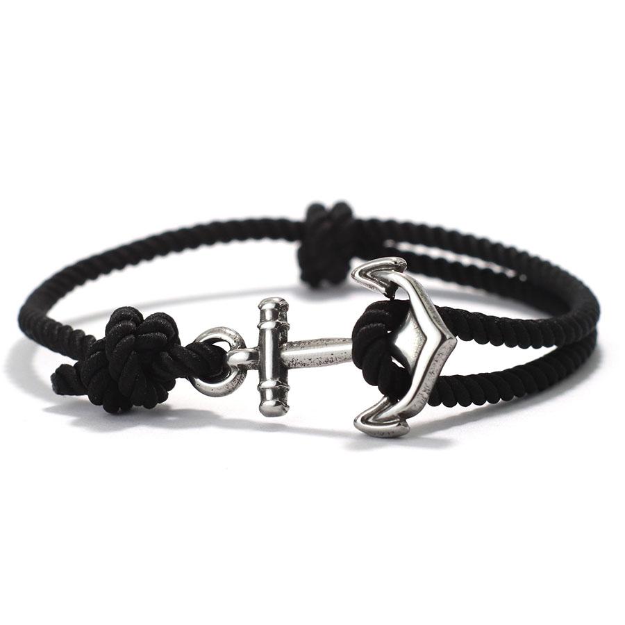 Trendy Anchor Bracelet Milanese Rope Braided Braclet Men Women Casual Accessories Beach Surf Viking Adventure Jewelry Gifts