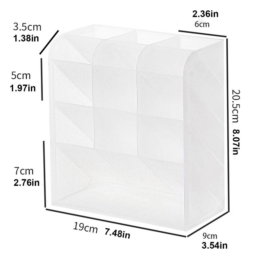 Multi Functional Desktop Pen Holder, Transparent Large Capacity Pen Holder, Stationery Organizer, Office Desk Pen Storage Rack