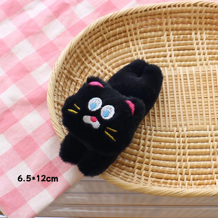 Cartoon Plush Cat Brooch - Funny Expression Kitten Accessories for Bags, Shoes & Hats