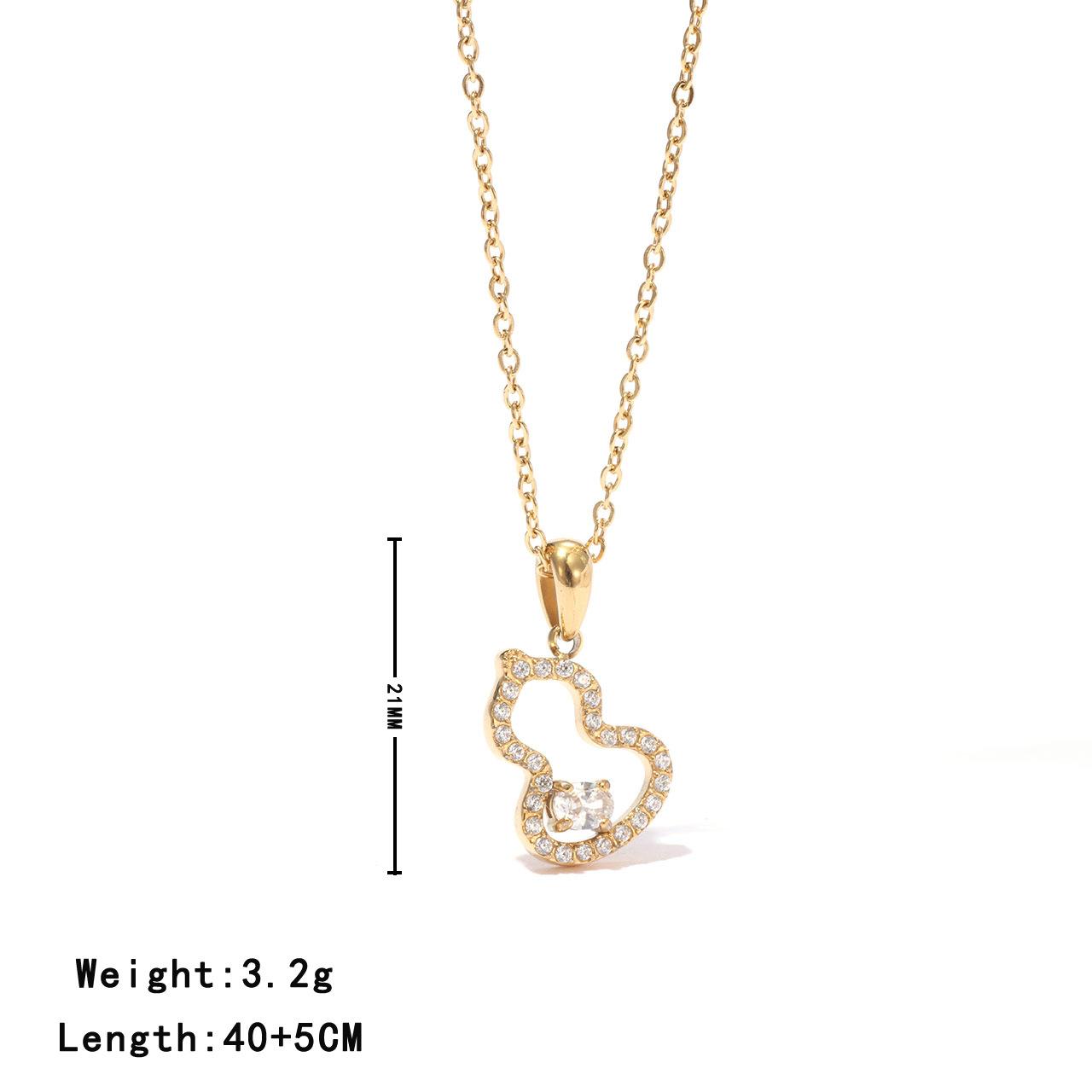 Bestselling Fashion Colored Necklaces National Style Light Luxury Fashion Pendant Necklace Delicate High-End Diamond Jewelry 41-50cm&Fashion
