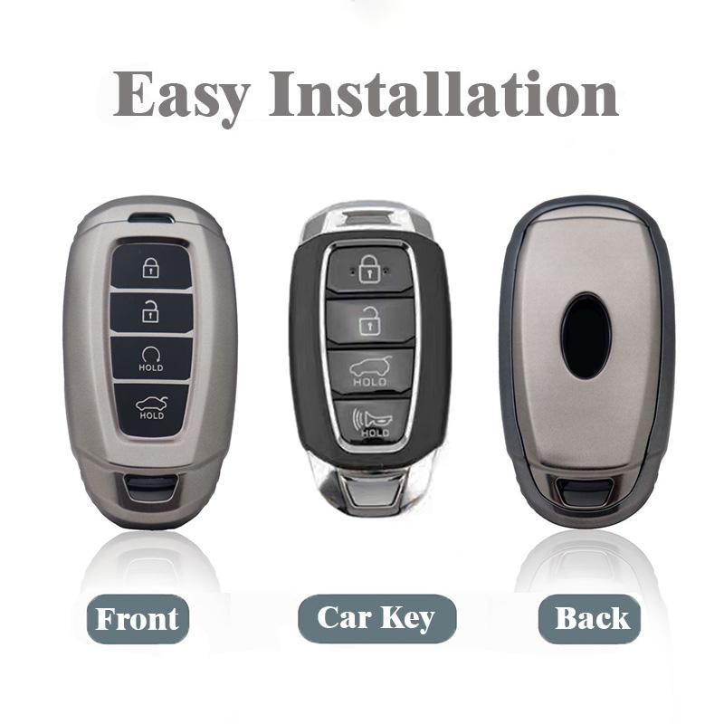 Tpu Car Key Case Cover Fob For Hyundai Santa I30 Ix35 Encino Kona Solaris Accent Fe Azera Grandeur Elantra Key Shell Accessories