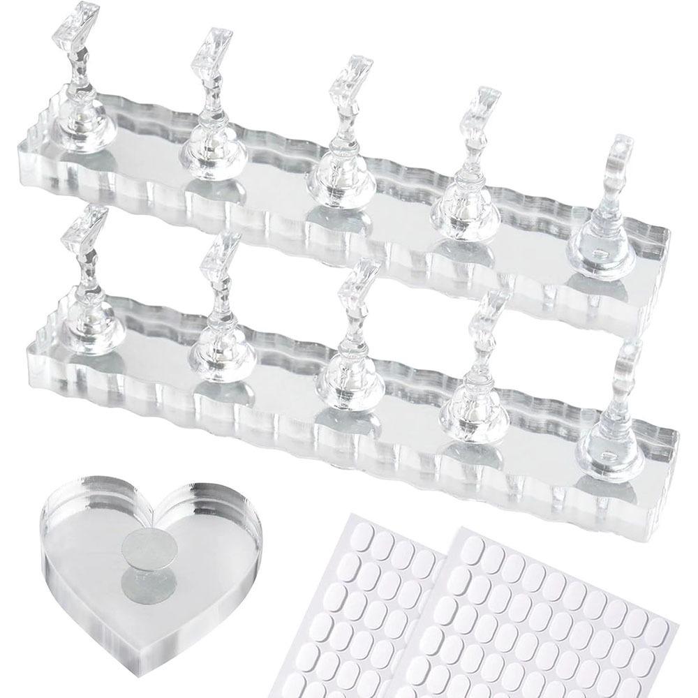 Magnetic Base Nail Stand 2 Base Nail Art Practice Holder Nail Display Stand  Nail Painting