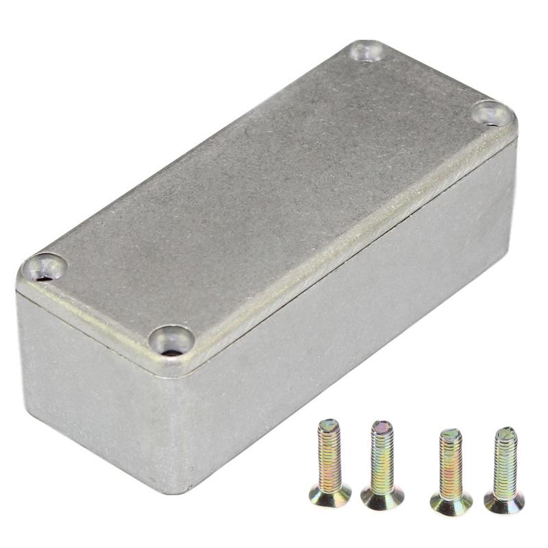 

1590B 1590A Корпус для гітарної педалі Алюмінієвий литий Корпус для stomp box 112x61x32мм Коробка з тумблером З набором гвинтів, 1 упаковка