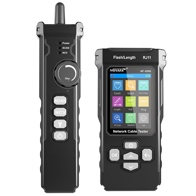 NOYAFA NF-8506 Network Cable Tester Supports PING test/IP scan/network port speed Multifunction Cable Tracker finding tool NF-8506