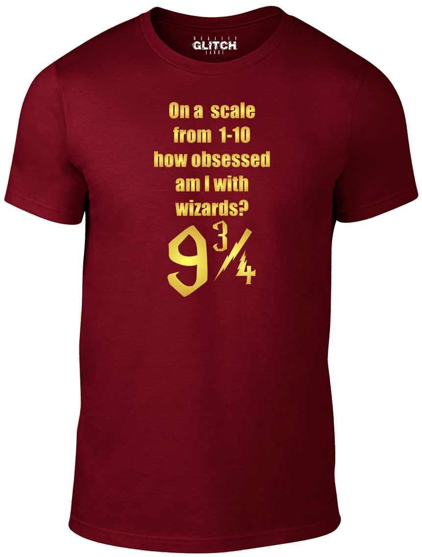 How obsessed with Wizards T -Shirt - Funny T Shirt Mens Womens Tees Top retro magic potter gift joke S