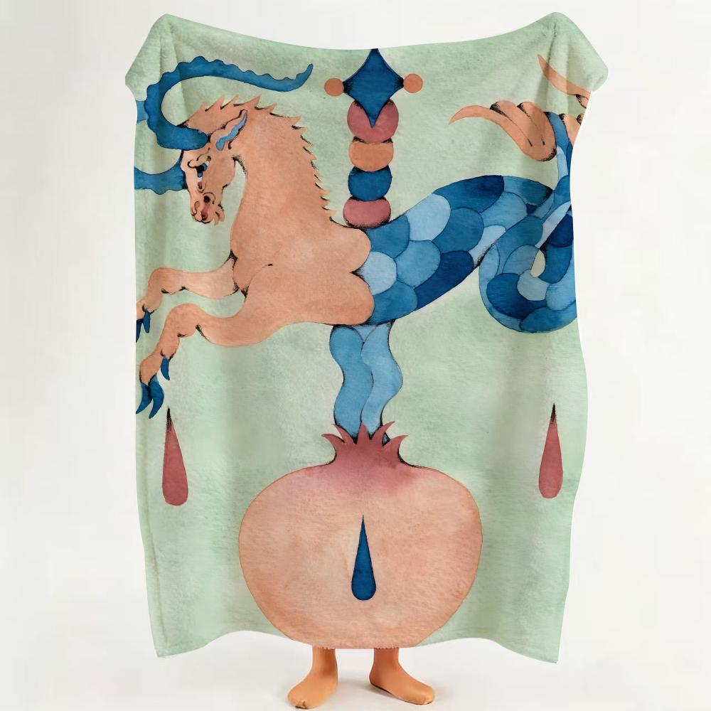 

Illustrator L Lou Benesch Throw Flannel Throw Blanket Suitable for Sofa Living Room Bedroom 75cmx90cm