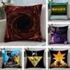 Game Yu-Gi-Oh Anime Pillow Case Short Plush Double-sided Print Square Throw Pillow Covers Sofa Home Cushion Decor