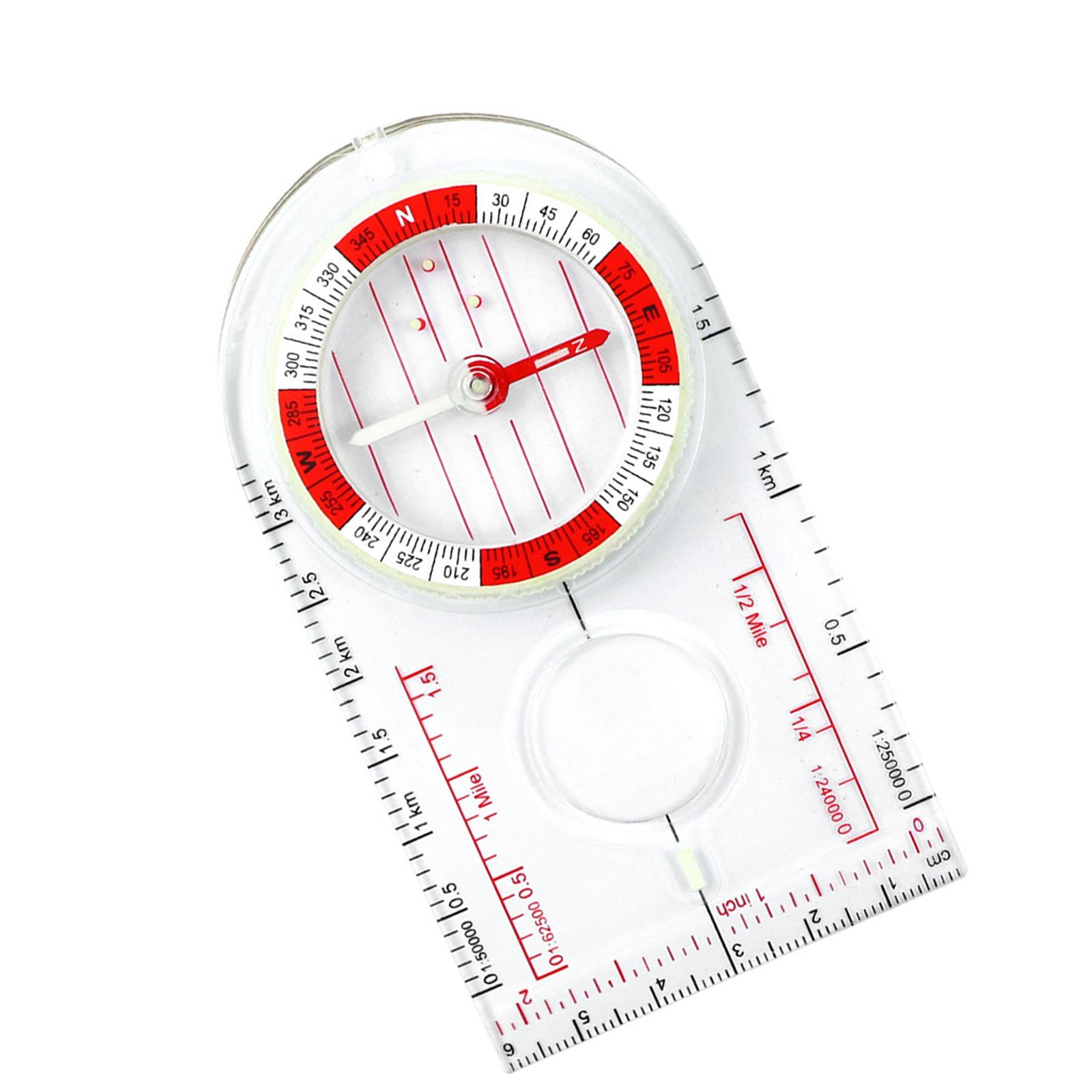 

Multifunctional Thumb Compass Navigation Compass Map Ruler Compass Exploring Hiking Map Reading Orienteering Compass D