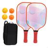2x Pickleball Paddles Premium Fiberglass for Men Women Kids Adults Beginners Red