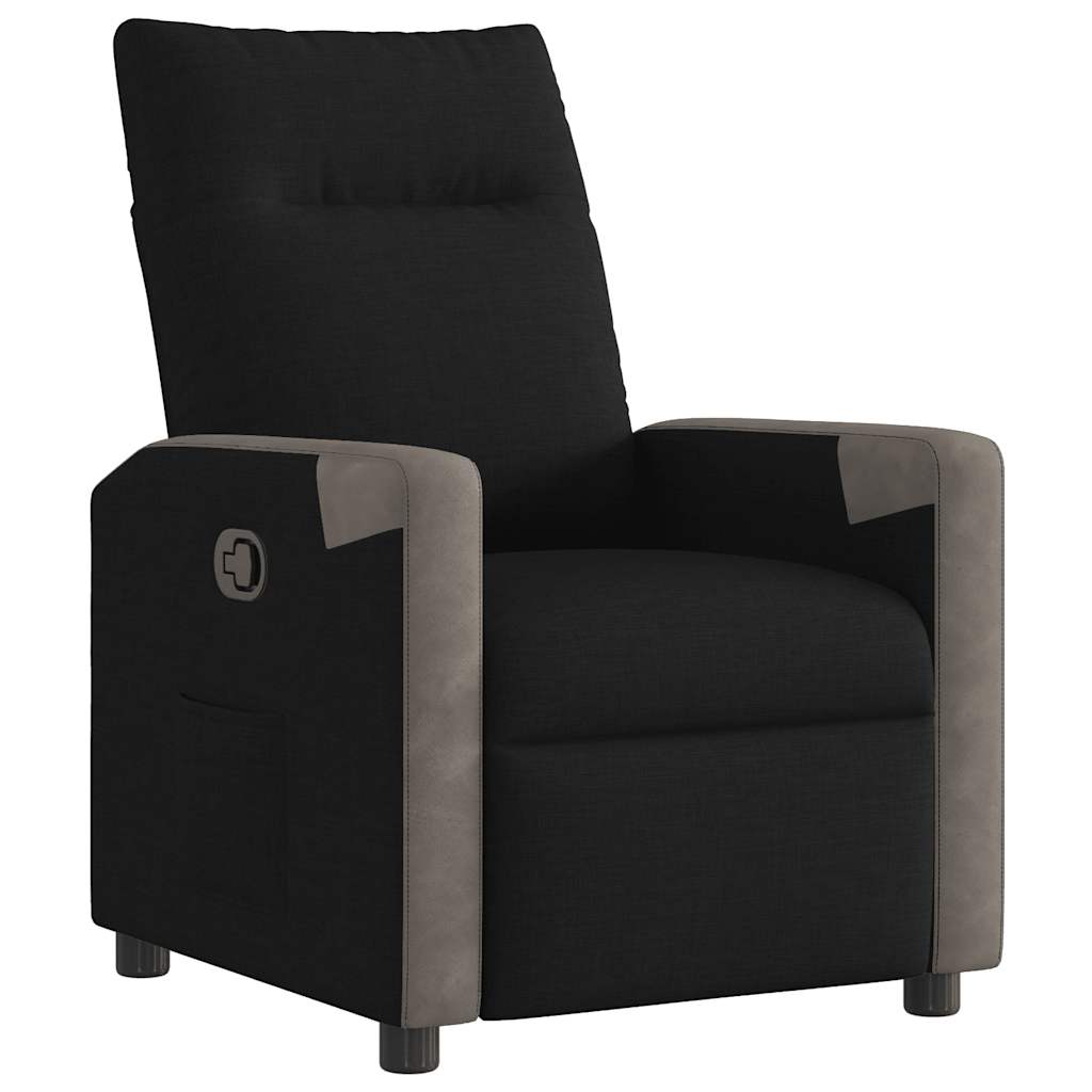 Relaxation Armchair Black Fabric