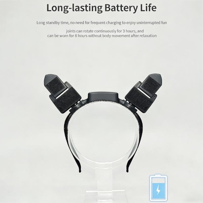 Electric Cats Foxes Ears Hairhoop Headwear Movable Animal Ears Headbands Halloween Christmas Cosplay Costume Accessory