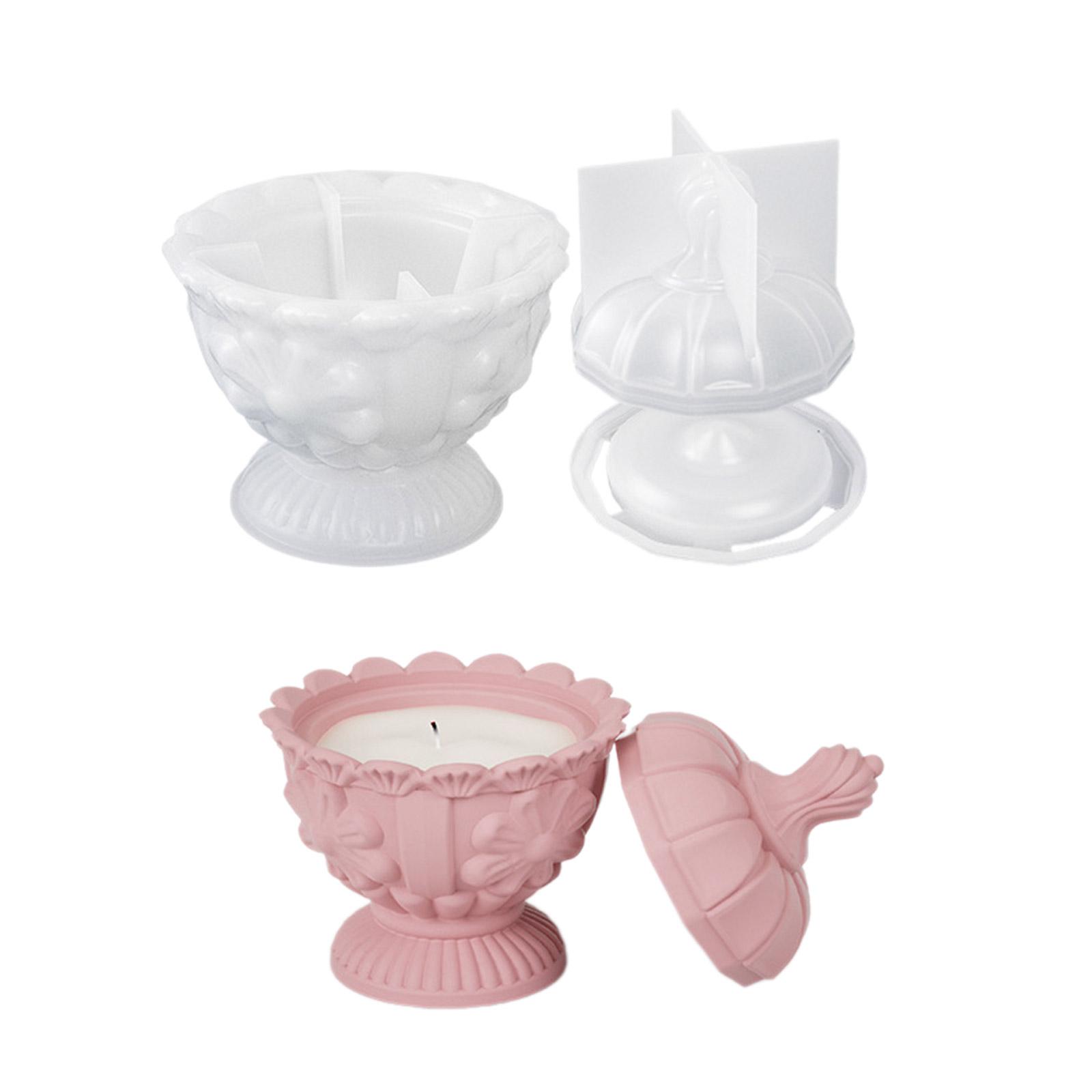 

Flowerpot Silicone Mold Flower Pattern Storage Box Gypsum Concrete Mold Candle Cup Potted Crystal Epoxy Resin Mould DIYs 1
