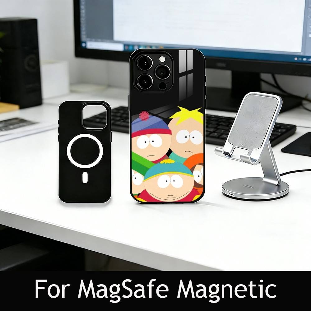 Animated Humor S-South Park Phone Case For iPhone17,16,15,14,13,12,11 Plus,Pro Magnetic For Magsafe Wireless Charging